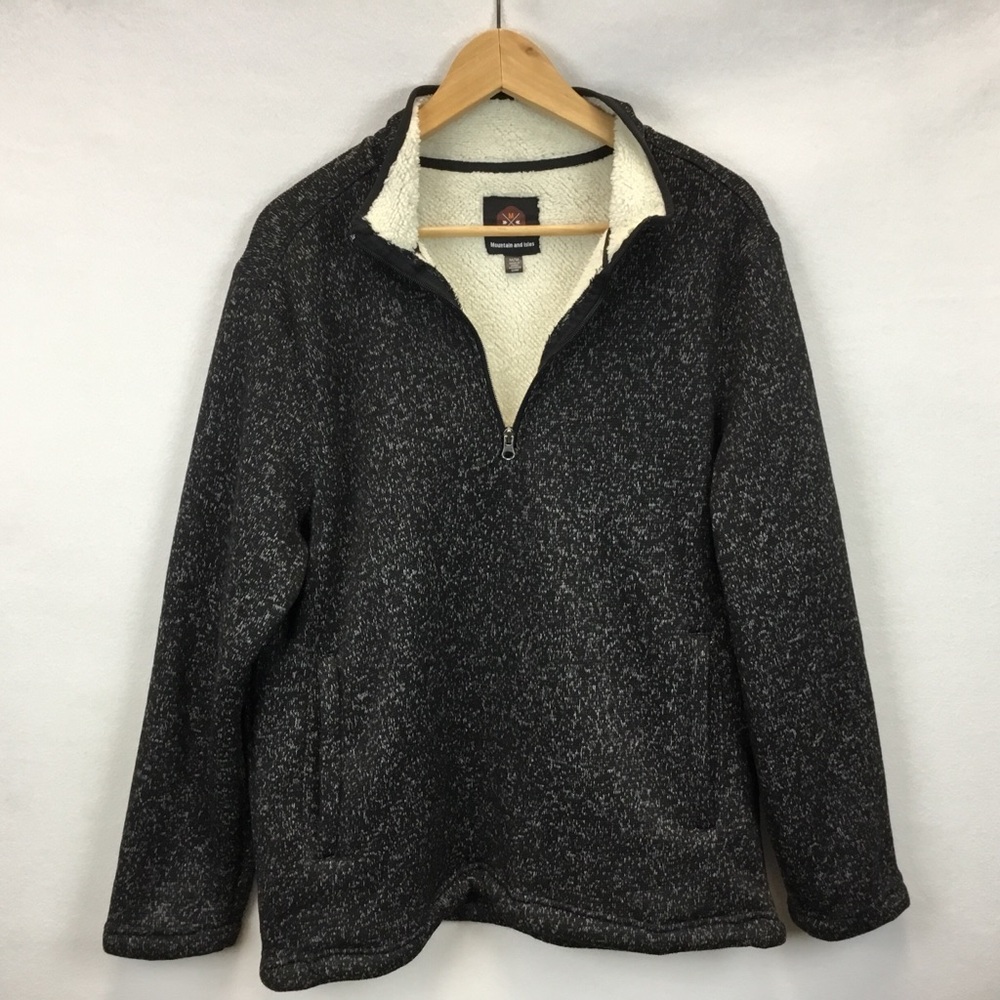 Mountain and Isles Quarter Zip Pullover Sherpa Lined Outdoor Gorpcore Size M